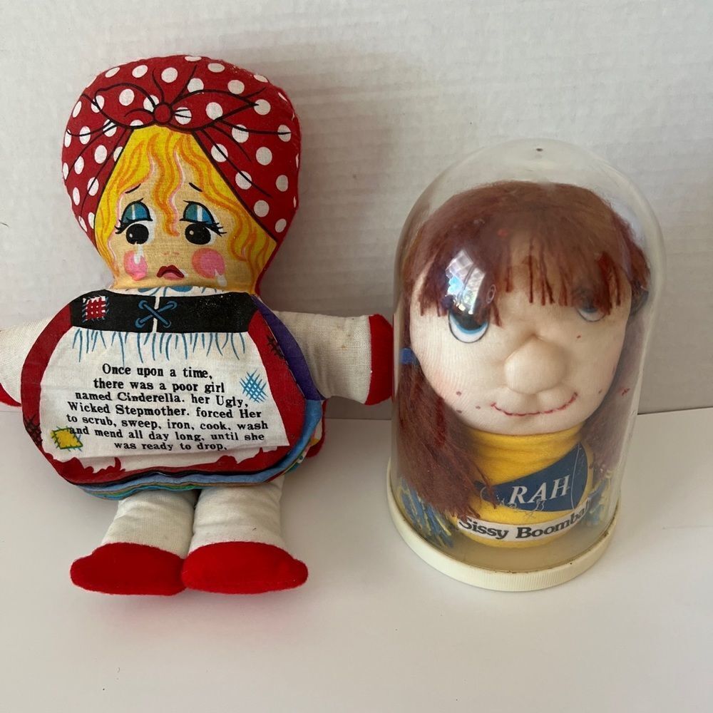 Vintage Cloth Cinderella Story Book & Sissy Boombah Doll